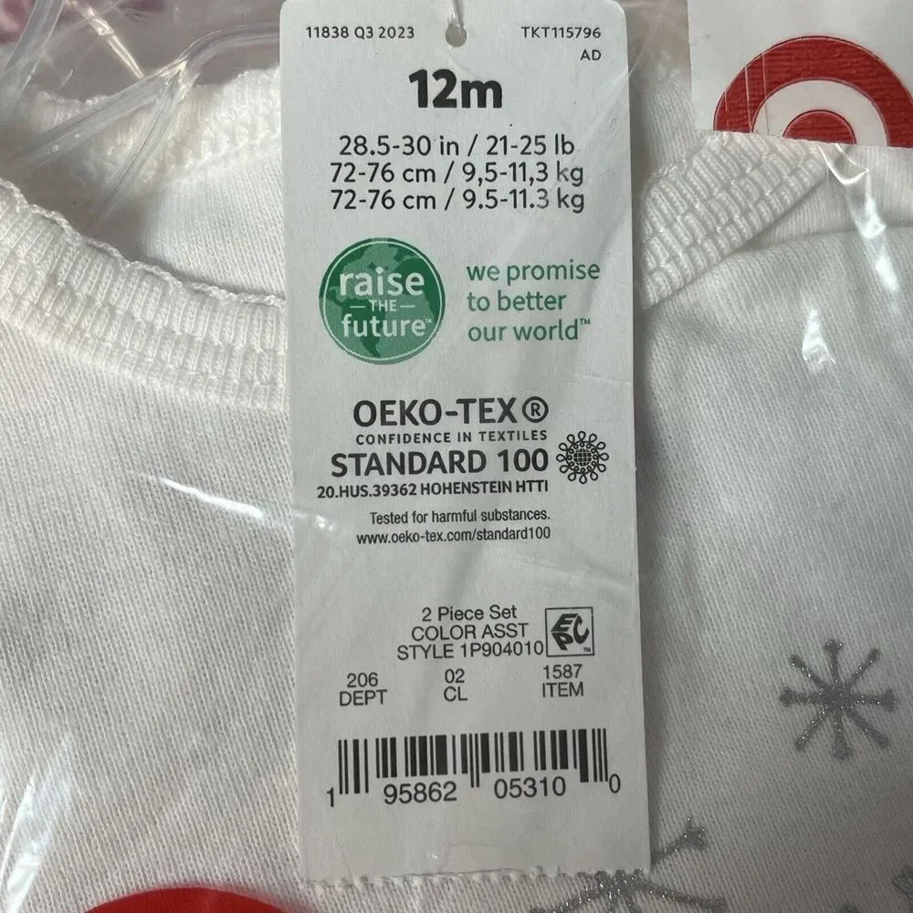 Carter's Red & White Baby Girls Christmas Holiday Snowman Snowflake Tutu Set NEW